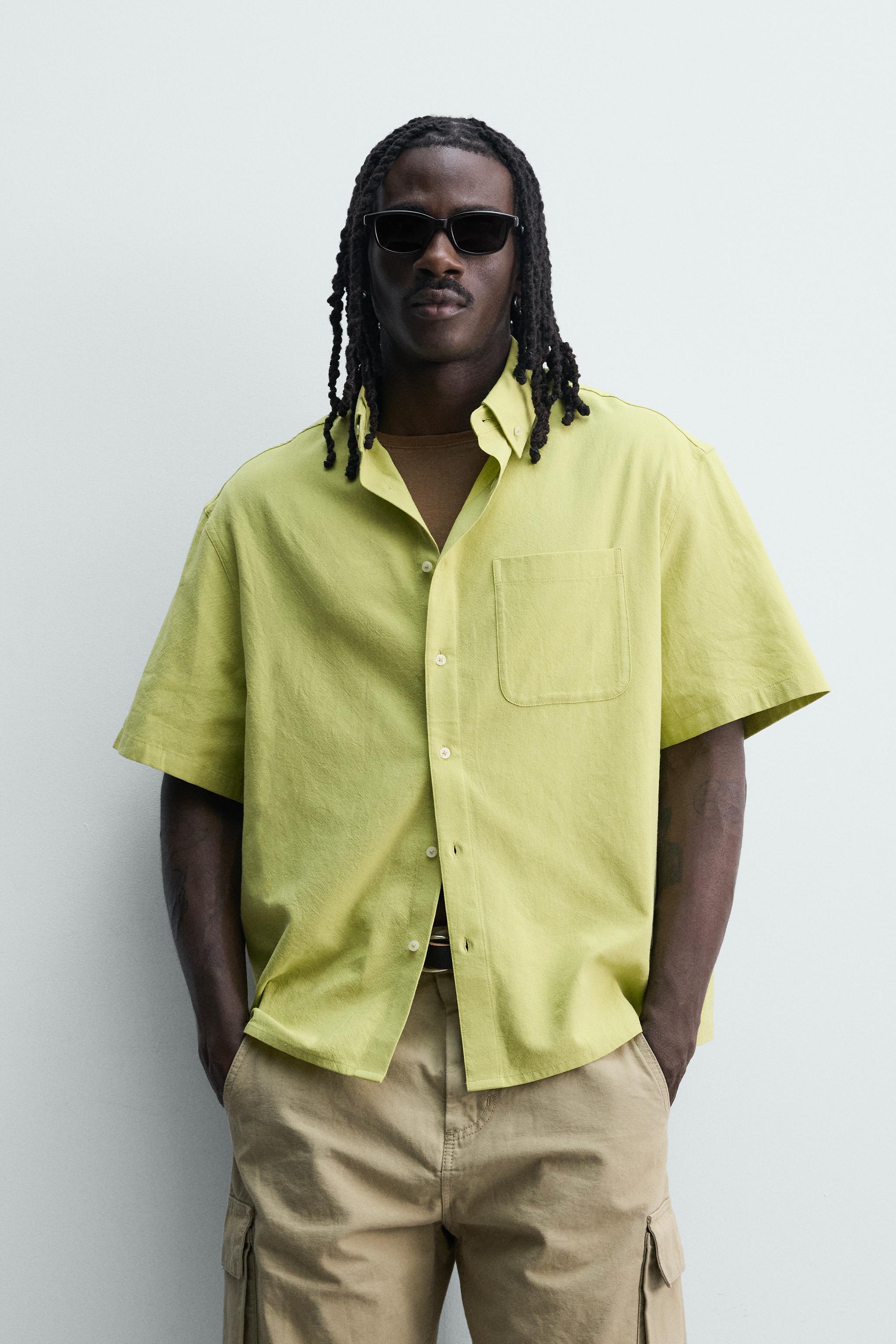 RELAXED FIT COTTON - VISCOSE SHIRT